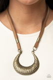 Majorly Moonstruck - Brass Necklace Paparazzi