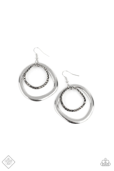 Spinning With Sass - Silver Earrings Paparazzi