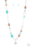 Prairie Reserve - Blue Lanyard Necklace  Paparazzi