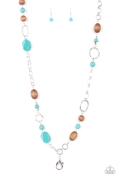 Prairie Reserve - Blue Lanyard Necklace  Paparazzi