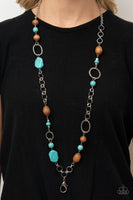 Prairie Reserve - Blue Lanyard Necklace  Paparazzi