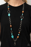 Prairie Reserve - Blue Lanyard Necklace  Paparazzi