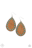 Rustic Refuge - Blue Turquoise Earrings Paparazzi