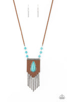 Enchantingly Tribal - Blue Necklace Paparazzi