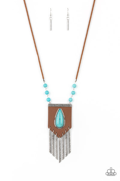 Enchantingly Tribal - Blue Necklace Paparazzi