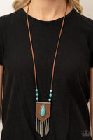 Enchantingly Tribal - Blue Necklace Paparazzi