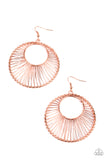 Artisan Applique - Copper Earrings Paparazzi