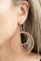 Artisan Applique - Copper Earrings Paparazzi