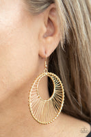 Artisan Applique - Gold Earrings Paparazzi