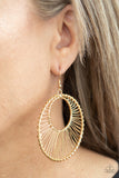 Artisan Applique - Gold Earrings Paparazzi