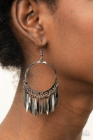 Radiant Chimes - Black Earrings Paparazzi