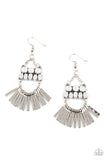 A FLARE For Fierceness - White Earrings Paparazzi