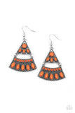 Desert Fiesta - Orange Earrings Paparazzi