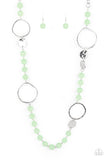 Sea Glass Wanderer - Green Necklace Paparazzi