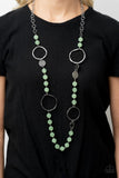 Sea Glass Wanderer - Green Necklace Paparazzi