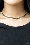 Starlight Radiance - Black Choker Necklace Paparazzi