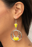 Deco Dancing - Yellow Earrings Paparazzi