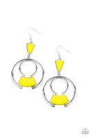 Deco Dancing - Yellow Earrings Paparazzi