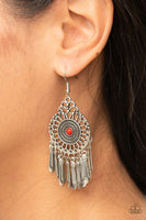 Dream a Little DREAMCATCHER - Red Earrings Paparazzi