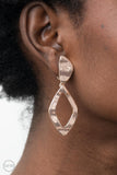 Industrial Gallery - Rose Gold Clip-On Earrings Paparazzi