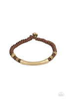 Grounded in Grit - Brown Bracelet Paparazzi