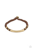 Grounded in Grit - Brown Bracelet Paparazzi