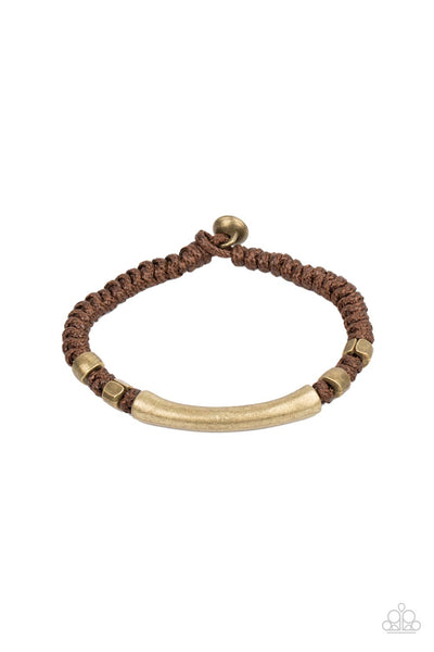 Grounded in Grit - Brown Bracelet Paparazzi