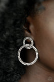 Intensely Icy - Black - Earrings Paparazzi- Life of the Party Exclusive December 2021