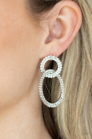 Intensely Icy - White Earrings Paparazzi