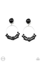 Cabaret Charm - Black Pearl Earrings Paparazzi