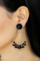 Cabaret Charm - Black Pearl Earrings Paparazzi