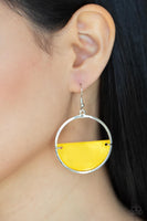 Seashore Vibes - Yellow Earrings Paparazzi