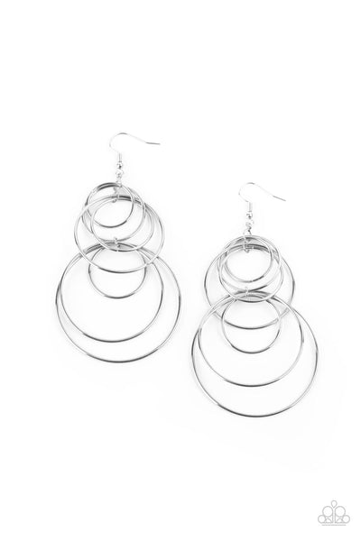 I Feel Dizzy - Silver Earrings Paparazzi