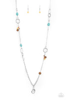 Sandstone Safari - Multi Colored Lanyard Necklace Paparazzi