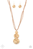 Circulating Shimmer - Gold Necklace Paparazzi