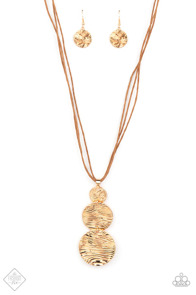 Circulating Shimmer - Gold Necklace Paparazzi