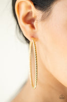 Resist The Twist - Gold Earrings Paparazzi