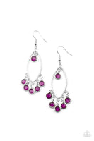 Glassy Grotto - Purple Earrings Paparazzi