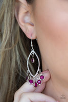 Glassy Grotto - Purple Earrings Paparazzi