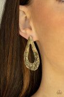 Industrial Antiquity - Brass Earrings Paparazzi