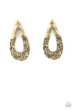 Industrial Antiquity - Brass Earrings Paparazzi