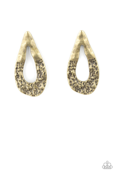 Industrial Antiquity - Brass Earrings Paparazzi