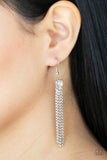 Drop-Dead Dainty - White Earrings Paparazzi