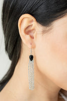 Drop-Dead Dainty - Black Earrings Paparazzi