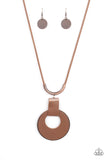 Luxe Crush - Copper Faux Leather Necklace