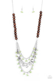 Plains Paradise - Green Necklace Paparazzi