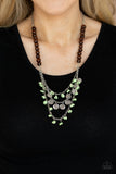 Plains Paradise - Green Necklace Paparazzi