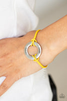 Choose Happy - Yellow Bracelet Paparazzi