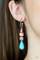 Boulevard Stroll - Copper Earrings Paparazzi