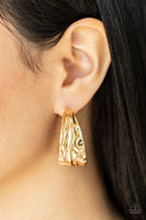 Badlands and Bellbottoms - Gold Earrings Paparazzi